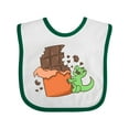 thumbnail image 1 of Inktastic Dino With Chocolate Bar Boys or Girls Baby Bib, 1 of 4