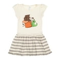 thumbnail image 1 of Inktastic Dino with Chocolate Bar Gift Toddler Girl Dress, 1 of 4