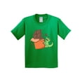 thumbnail image 1 of Inktastic Dino with Chocolate Bar Youth T-Shirt, 1 of 5