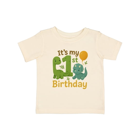 Inktastic Dinosaur 1st Birthday Cute Dino Theme Boys or Girls Baby T-Shirt