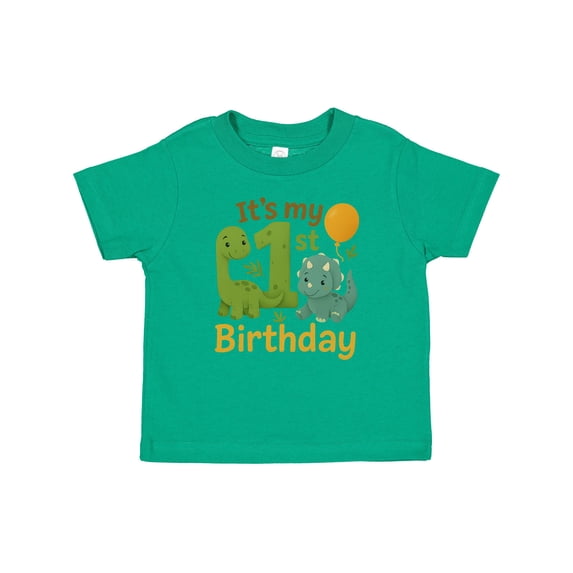 Inktastic Dinosaur 1st Birthday Cute Dino Theme Boys or Girls Baby T-Shirt