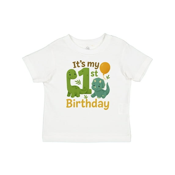 Inktastic Dinosaur 1st Birthday Cute Dino Theme Boys or Girls Baby T-Shirt