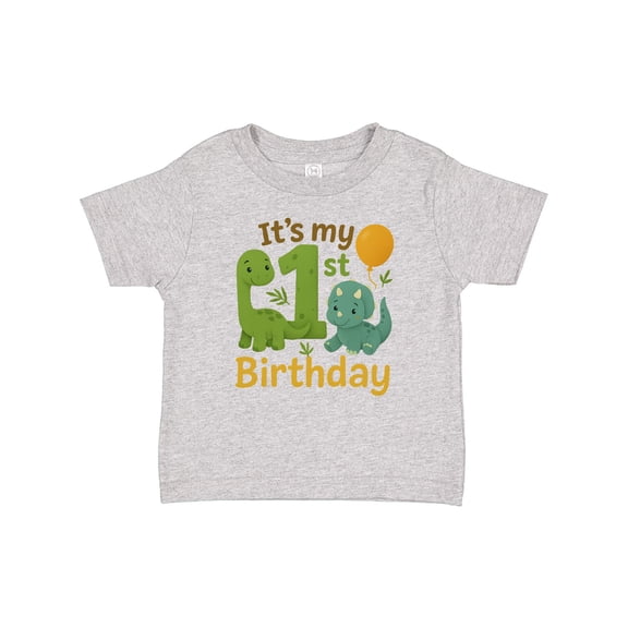 Inktastic Dinosaur 1st Birthday Cute Dino Theme Boys or Girls Baby T-Shirt