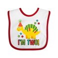 thumbnail image 1 of Inktastic Dinosaur 2nd Birthday 2 Year Old Party Boys or Girls Baby Bib, 1 of 4