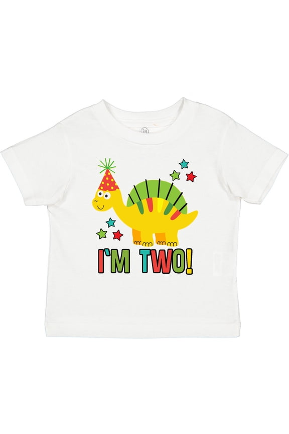 Dinosaur 2nd Birthday 2 Year Old Party Boys or Girls Toddler T-Shirt