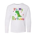 thumbnail image 1 of Inktastic Dinosaur Birthday Party Long Sleeve Youth T-Shirt, 1 of 5