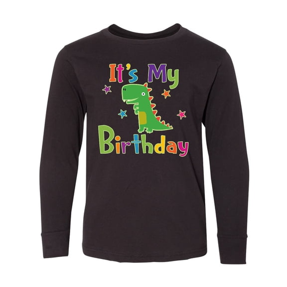 Inktastic Dinosaur Birthday Party Long Sleeve Youth T-Shirt
