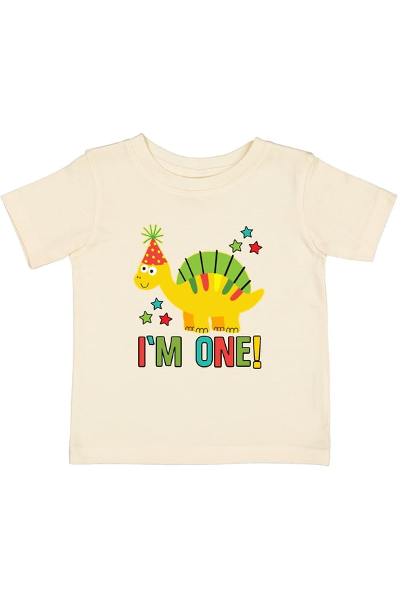 Dinosaur First Birthday 1 Year Old Boys or Girls Baby T-Shirt
