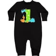 thumbnail image 1 of Inktastic Dinosaur First Birthday Party Baby Fleece Romper, 1 of 4
