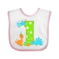 thumbnail image 1 of Inktastic Dinosaur First Birthday Party Boys or Girls Baby Bib, 1 of 4