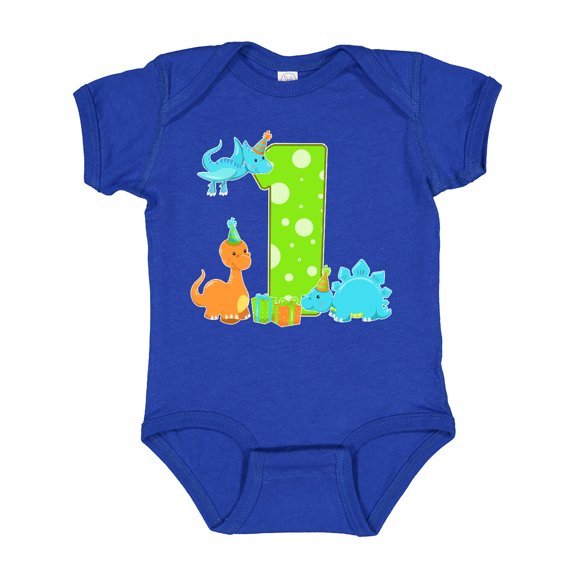 Inktastic Dinosaur First Birthday Party Boys or Girls Baby Bodysuit