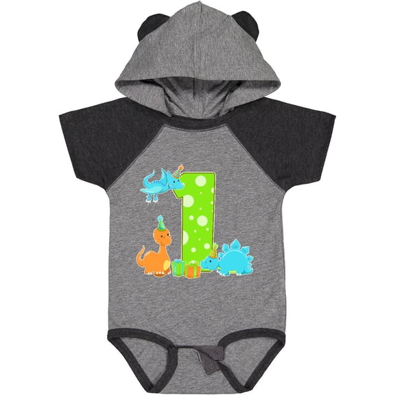 Inktastic Dinosaur First Birthday Party Boys or Girls Baby Bodysuit