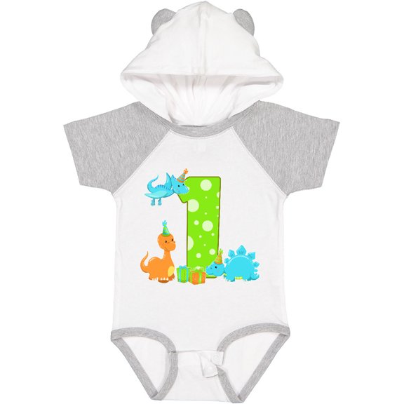 Inktastic Dinosaur First Birthday Party Boys or Girls Baby Bodysuit
