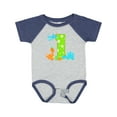 thumbnail image 1 of Inktastic Dinosaur First Birthday Party Boys or Girls Baby Bodysuit, 1 of 5
