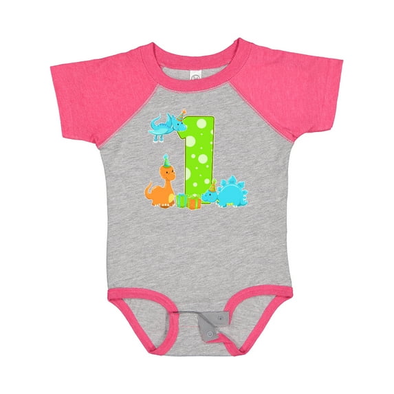 Inktastic Dinosaur First Birthday Party Boys or Girls Baby Bodysuit