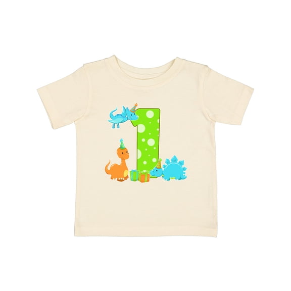 Inktastic Dinosaur First Birthday Party Boys or Girls Baby T-Shirt