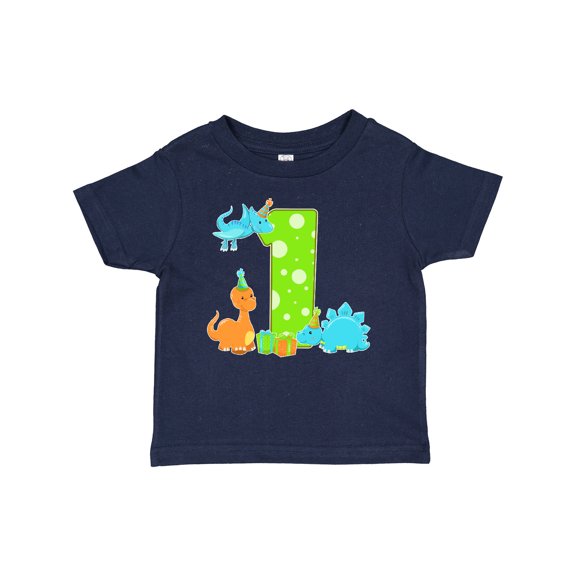 Inktastic Dinosaur First Birthday Party Boys or Girls Baby T-Shirt