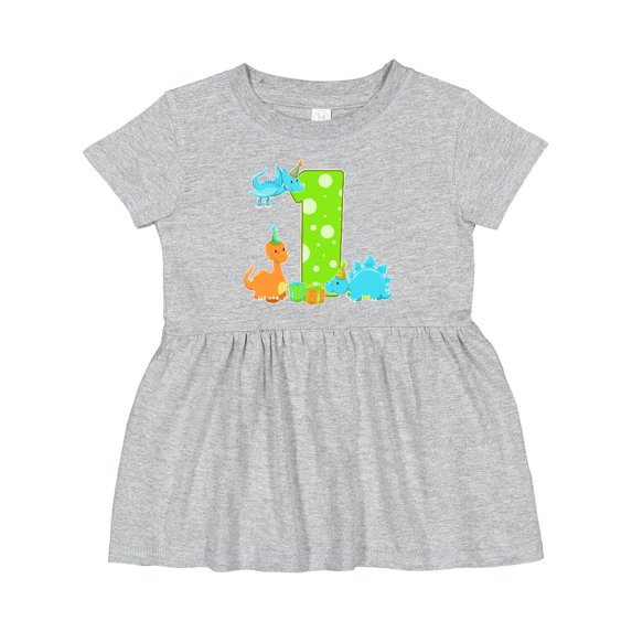 Inktastic Dinosaur First Birthday Party Girls Baby Dress