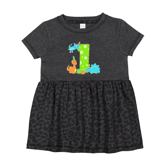 Inktastic Dinosaur First Birthday Party Girls Baby Dress