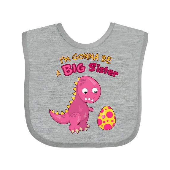Inktastic Dinosaur Future Big Sister Girls Baby Bib