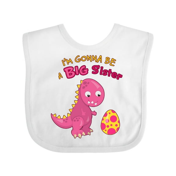 Inktastic Dinosaur Future Big Sister Girls Baby Bib