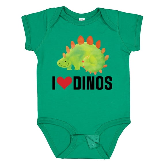 Inktastic Dinosaur I Love Dinos Prehistoric Jurassic Animal Boys or Girls Baby Bodysuit