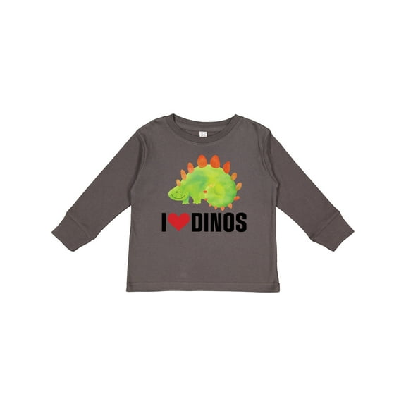 Inktastic Dinosaur I Love Dinos Prehistoric Jurassic Animal Boys or Girls Long Sleeve Toddler T-Shirt