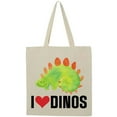 thumbnail image 1 of Inktastic Dinosaur I Love Dinos Prehistoric Jurassic Animal Tote Bag, 1 of 5