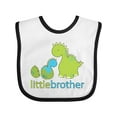 thumbnail image 1 of Inktastic Dinosaur Little Brother Green Boys Baby Bib, 1 of 4