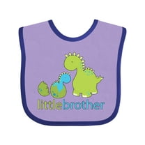 Inktastic Dinosaur Little Brother Green Boys Baby Bib