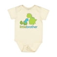 thumbnail image 1 of Inktastic Dinosaur Little Brother Green Boys Baby Bodysuit, 1 of 5