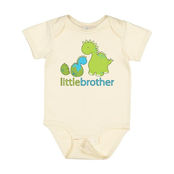 Inktastic Dinosaur Little Brother Green Boys Baby Bodysuit