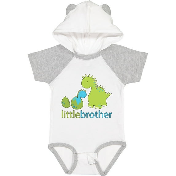 Inktastic Dinosaur Little Brother Green Boys Baby Bodysuit