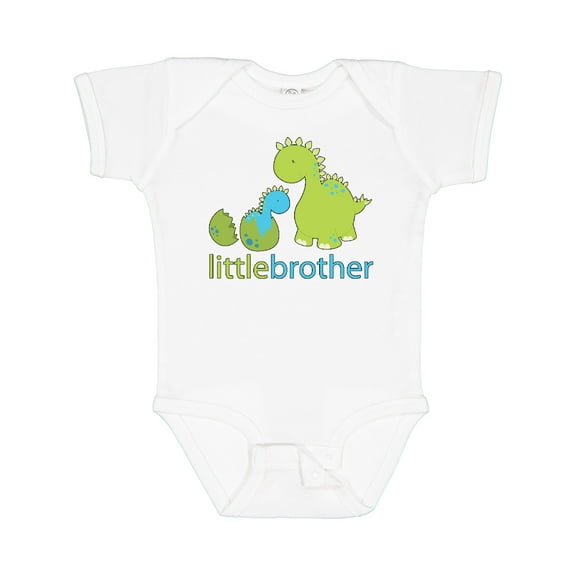 Inktastic Dinosaur Little Brother Green Boys Baby Bodysuit
