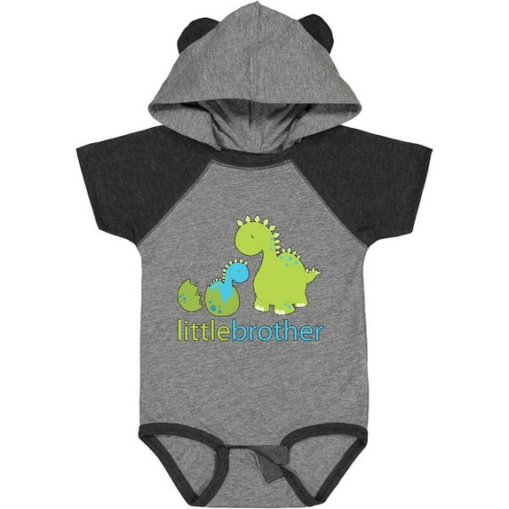 Inktastic Dinosaur Little Brother Green Boys Baby Bodysuit