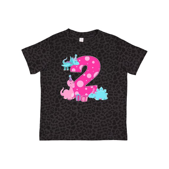Inktastic Dinosaur Party-Second Birthday Gift Toddler Toddler Girl T-Shirt