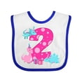 thumbnail image 1 of Inktastic Dinosaur Party-Second Birthday Girls Baby Bib, 1 of 4