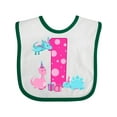 thumbnail image 1 of Inktastic Dinosaur Party-first Birthday Girls Baby Bib, 1 of 4