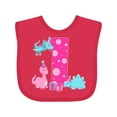 thumbnail image 1 of Inktastic Dinosaur Party-first Birthday Girls Baby Bib, 1 of 4