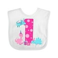 thumbnail image 1 of Inktastic Dinosaur Party-first Birthday Girls Baby Bib, 1 of 4