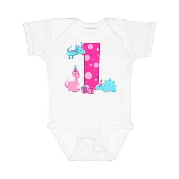 Inktastic Dinosaur Party-first Birthday Girls Baby Bodysuit