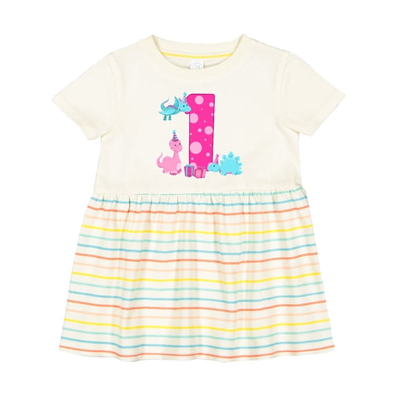 Inktastic Dinosaur Party-first Birthday Girls Baby Dress