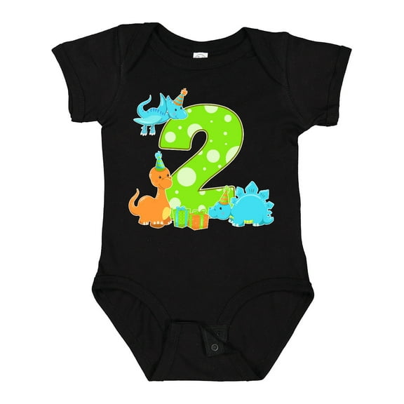Inktastic Dinosaur Party-second Birthday Boys or Girls Baby Bodysuit