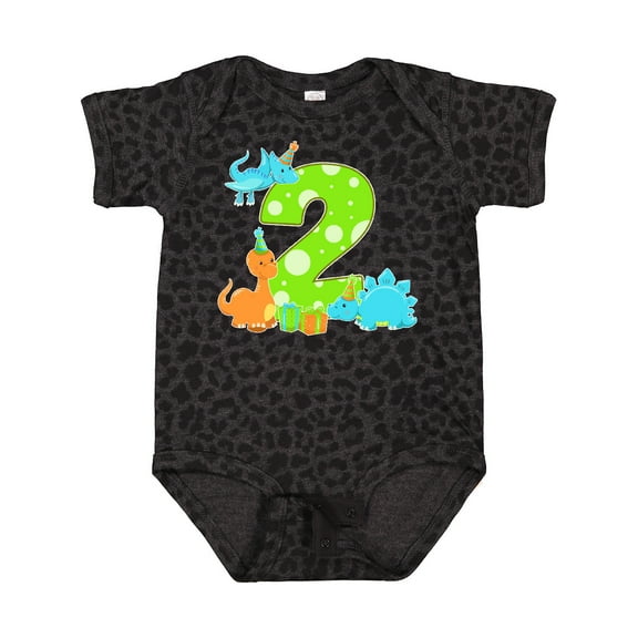 Inktastic Dinosaur Party-second Birthday Boys or Girls Baby Bodysuit