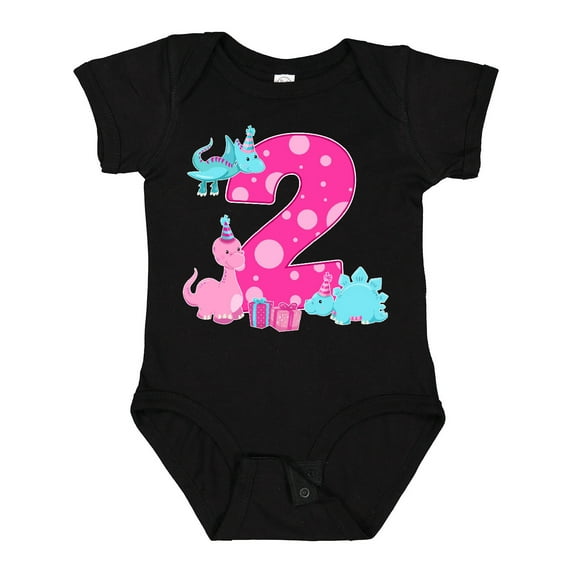 Inktastic Dinosaur Party-second Birthday Girls Baby Bodysuit
