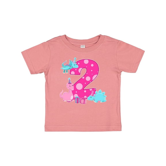 Inktastic Dinosaur Party-second Birthday Girls Baby T-Shirt