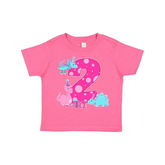 Inktastic Dinosaur Party-second Birthday Girls Toddler T-Shirt