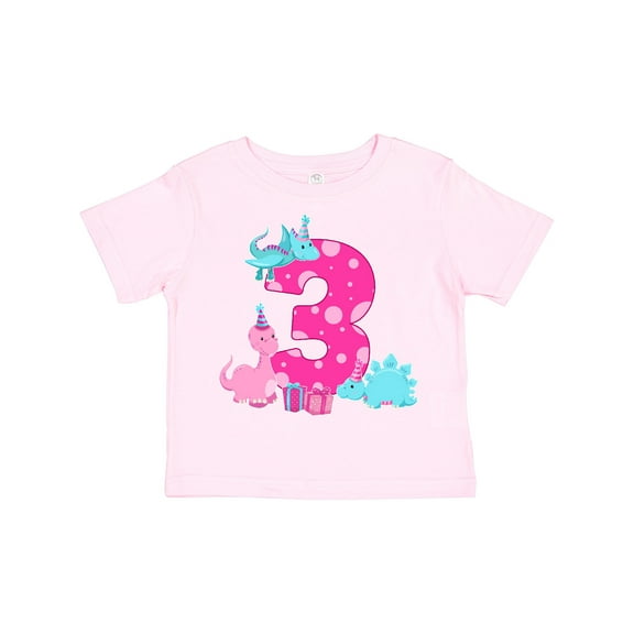 Inktastic Dinosaur Party-third Birthday Girls Toddler T-Shirt