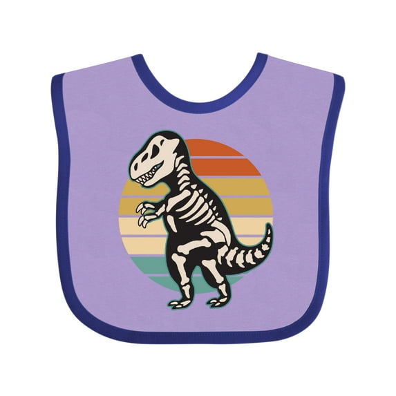 Inktastic Dinosaur Skeleton Halloween Boys or Girls Baby Bib