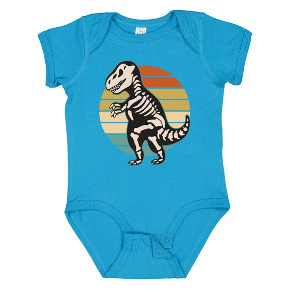 Inktastic Dinosaur Skeleton Halloween Boys or Girls Baby Bodysuit